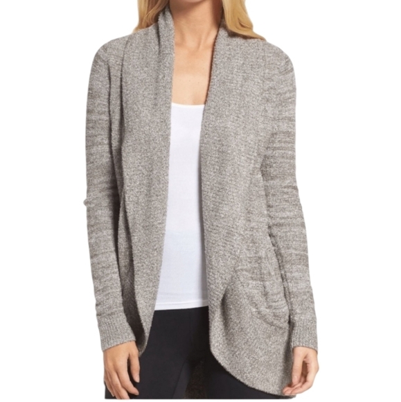 BAREFOOT DREAMS Cozy Chic Lite Open Front Knit Cardigan - Picture 1 of 13